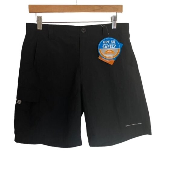 NWT Columbia PFG Black UPF 50 Bahama Short Small - Picture 1 of 7